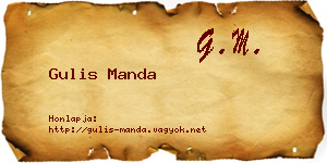 Gulis Manda névjegykártya